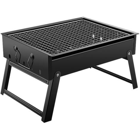 Mini Barbecue à Charbon, Plateau de Table Pliant en Acier Inoxydable pour Pique-Nique, Jardin, Patio, Camping (1/5)