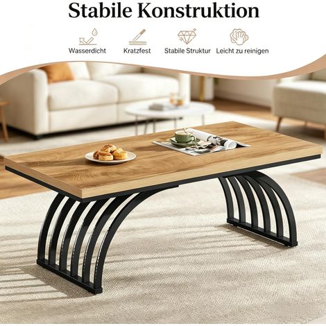 Table basse généreuse, table de salon, table d'appoint pour séjour, table à manger (table uniquement) (1/5)