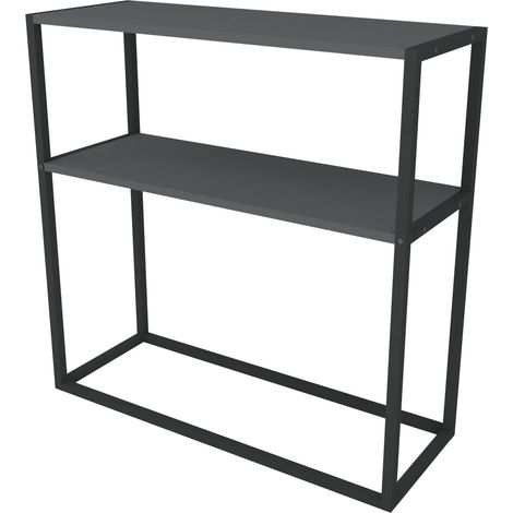 Consolle con piano contenitore 90 x 90 x 335 cm antracite 030008568
