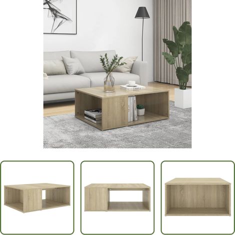 Holzwerkstoff Couchtisch - Couchtisch Sonoma-Eiche 90x67x33 cm Holzwerkstoff (1/5)