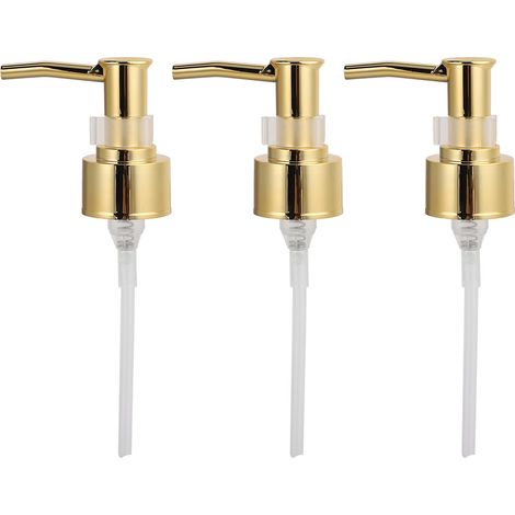 Parfümspender mit Pumpverschluss für Shampoo-, Spülungs-, Seifen-, Körperlotion- und Massageölflaschen – Gold