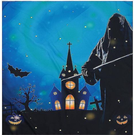 1 bedruckter Wandteppich für Halloween-Dekorationen