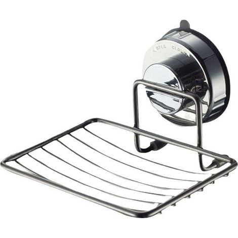 Panier porte - savon mural, acier inoxydable, douche en acier inoxydable, ventouse, porte - savon (1/4)