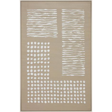 Tela dipinta con cornice farhan beige medio 116x75cm - Atmosphera créateur d'intérieur