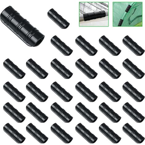 30 clips de plástico para tubos de construcción de jardín, clips de plástico para invernadero, kit de conectores de sujeción de tubos para películas, abrazaderas de tubo para marcos de invernaderos, l