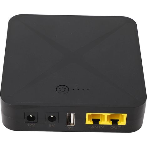Mini Batterie De Secours UPS 5 V 9 V 12 V 48 V Port POE 9000 MAh 18 Wh Batterie Grande Capacité Port USB pour Modem Routeur Caméra (Prise UE) (1/5)