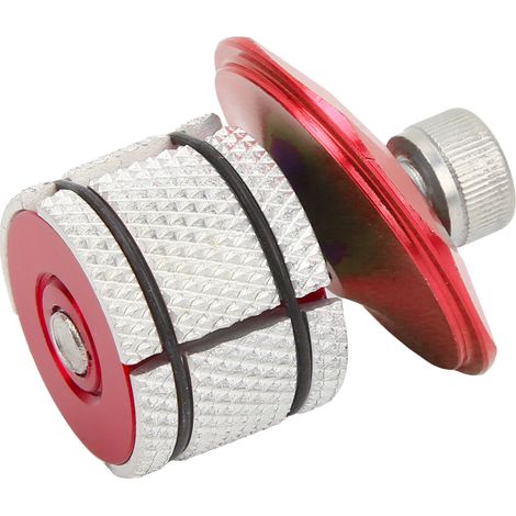 Potence d'extension de direction de vélo, capuchon supérieur, bouchon de compression en alliage d'aluminium, écrou étoile, pour vélo de route et VTT, fourche avant de vélo, rouge (1/5)