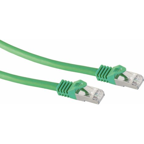 S-IMPULS Câble RJ45 S/FTP (PIMF), avec câble brut CAT.7, 7,5 m, vert