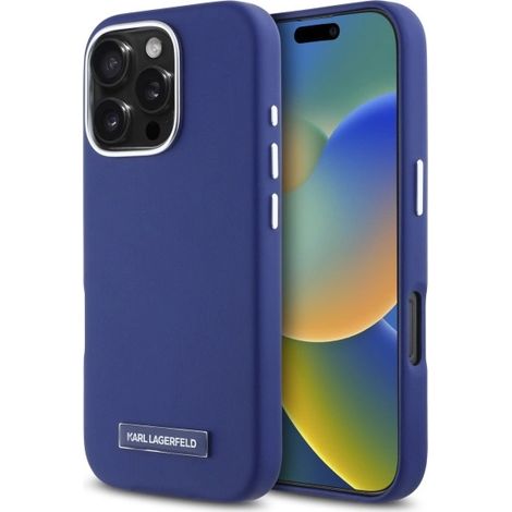 Karl Lagerfeld KLHMP16LPGMSRPB iPhone 16 Pro 6.3 azul/azul carcasa rígida FW placa metálica MagSafe (1/5)