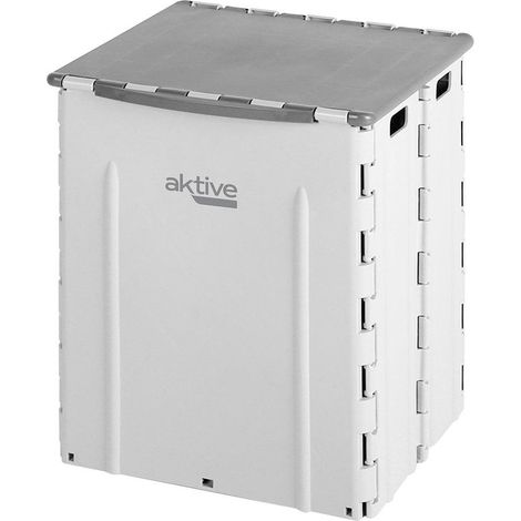 Aktive 8412842630727 Poubelle pliable gris compact (1/3)