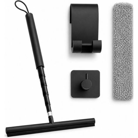Ensemble de raclettes de douche extensibles réglables de 30 à 120 cm - Raclette de sol - Raclette de douche - Raclette pour vitres et sols - Raclette de sol de salle de bain avec poignée (1/5)
