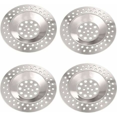 4-teiliges Edelstahl-Spülbecken-Sieb, Edelstahl-Abflusssieb, Küchenspülenfilter, Spülbeckenstöpsel, Abflussstopfen für Küche und Bad (75 mm Durchmesser)