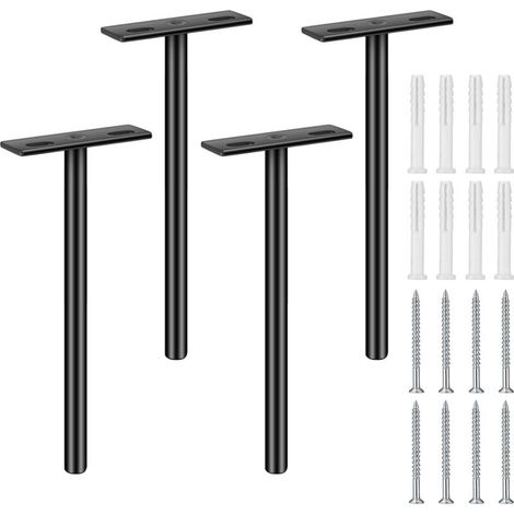 Pieces Invisible Floating Shelf Support, Hidden Shelf Bracket, Concealed Wooden Floating Tray Support with Wall Mount (15.4x6cm) (1/5)