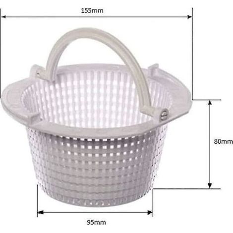 Panier de skimmer de piscine, crépine, panier de rechange pour skimmer de piscine, panier de filtre pour piscine, paniers de (1/3)