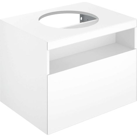 Keuco Stageline - Mobiletto sottolavabo, 65x55x49 cm, con foro per lavabo, bianco 32853300000 (1/5)