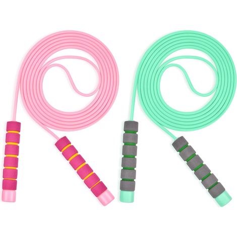 Children's Skipping Rope, Adjustable Skipping Rope with Foam Handles, 2.6 m/2.8 m Skipping Rope for Outdoor Exercise Burning Fat Fitness (1/5)