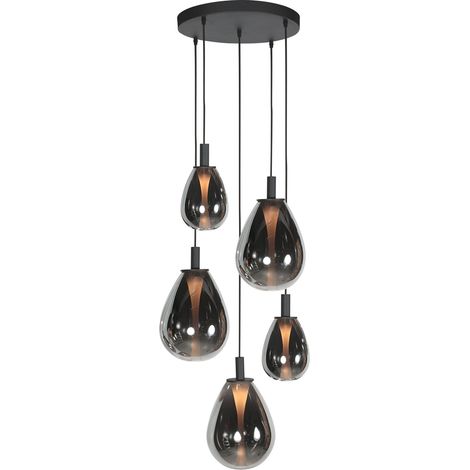 Steinhauer - suspension - Glimsy - noir - verre métal - Ø 40cm - (1/4)