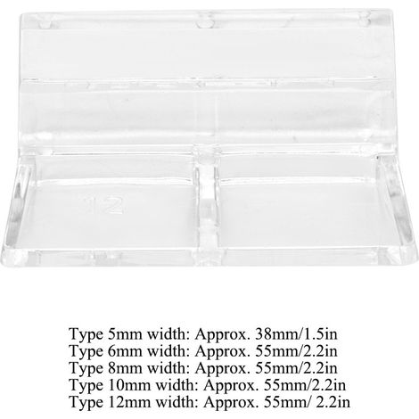 Supports et Clips de Support pour Aquarium en Acrylique Accessoires de Support pour Aquarium Lot de 20 - 12mm (1/5)