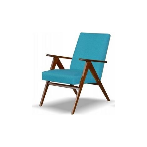 Fauteuil retro HELENA bleu