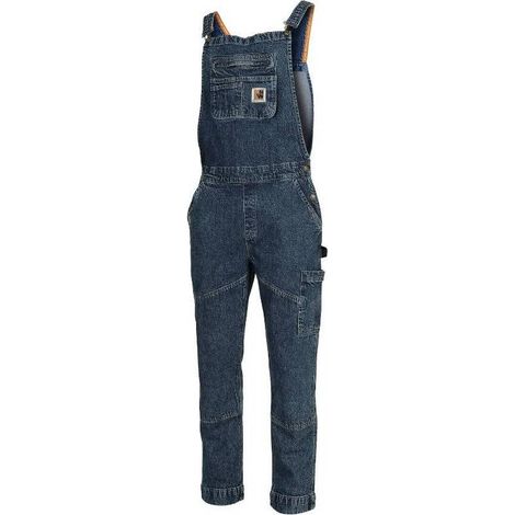 Salopette de Travail Balto - Taille 3XL - Bleu Lavé - Résistant et Confortable - D-Work (1/5)