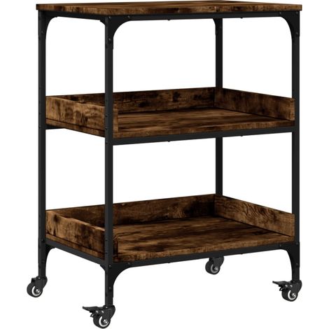 Maison Exclusive - Chariot de cuisine chêne fumé 60x41x80,5 cm bois d'ingénierie (1/5)
