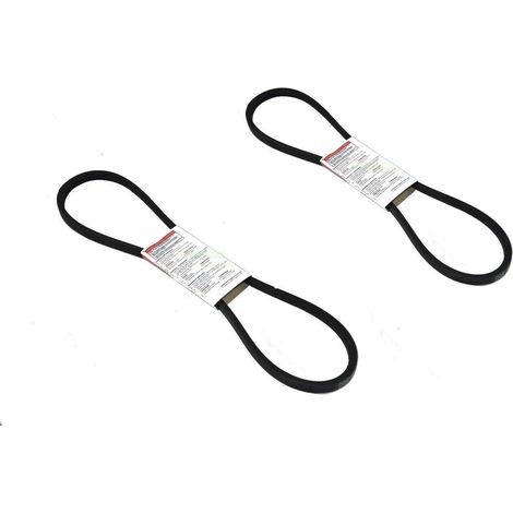Lot de 2 - Courroie trapézoïdale - Courroie transmission - Remplacement 754-0280 754-0281 - Pour tondeuse MTD B10 500 600 700 - Noir - 106cm et 135cm