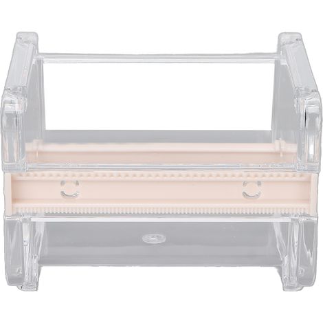 Ruban adhésif transparent avec distributeur coupe-ruban visible, rouleau de masquage pour bureau école maison, beige (1/5)