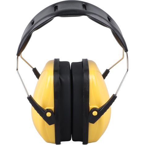 Bouchons antibruit bébé jaune : casque anti-bruit pliable et réglable pour nourrisson, protection auditive efficace. (1/5)