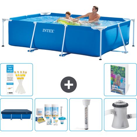 Intex Piscina con estructura Rectangular - 260x160x65 cm - 7-piezas  S52