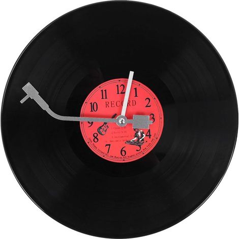 EuropéEn Nostalgique Horloge Ultra Silencieuse Disque Vinyle Personnalité Personnalité Horloge Murale Café Bar Horloge Murale DéCorative (1/5)