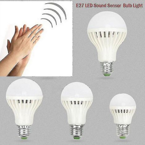 220/110V LED-Lampe 3W 5W 7W 12W mit PIR-Bewegungsmelder und Geräusch-/Sprachsensor (1/4)