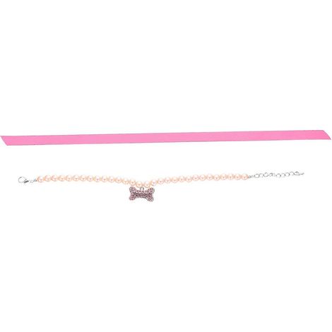 Collar decorativo de perlas para mascotas, collar para perros pequeños y medianos (5 unidades) (1/5)