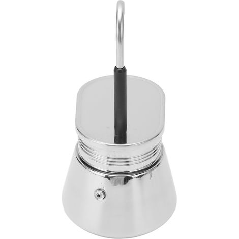 Cafetière à Moka Classique en Acier Inoxydable, Pot à Café 50ml pour Latte Art Maison/Bureau