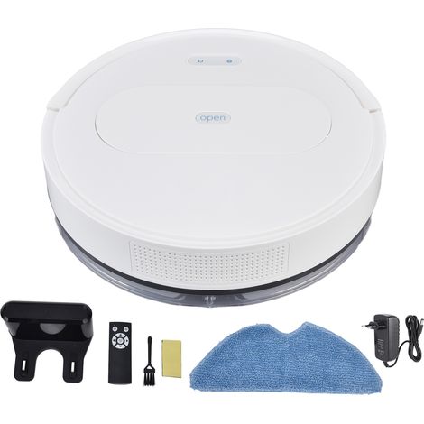 Aspirateur intelligent 3-en-1 1800Pa, balayeuse automatique blanche, contrôle à distance et via APP, prise UE 100-240V (1/5)