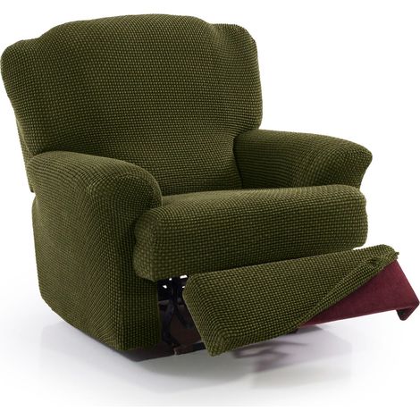 Housse Super élastique pour Fauteuil Relax de 70 à 90 cm Modèle NOVELE Housse de Fauteuil inclinable Pieds séparés Protecteur en Tissu Jacquard Toucher Coton (1/5)