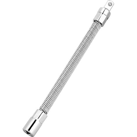 Tige d'extension flexible 3/8" avec porte-embout, liaison de connexion 200mm (1/4)