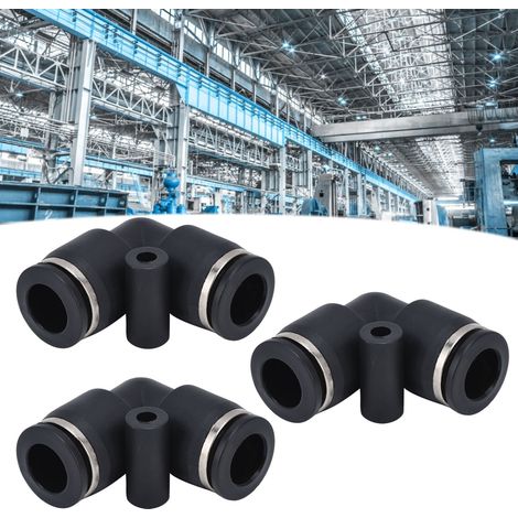 Dix connecteurs de tuyau pneumatiques, raccords rapides à angle droit PV, 4, 6, 8, 10, 12, 164. (1/5)