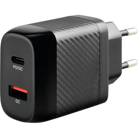 Home Power Pro, caricabatteria da rete con 2 porte USB - PD / QC 3.0 - 20W - 100/230V (1/2)