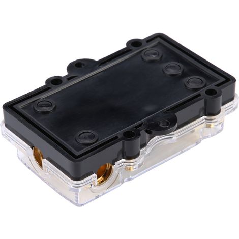Porte-fusible à lame 24V 60A pour circuit audio stéréo auto 1 entrée 3 sorties boîtier plastique alliage zinc plat avec 3 lames ANL (1/5)