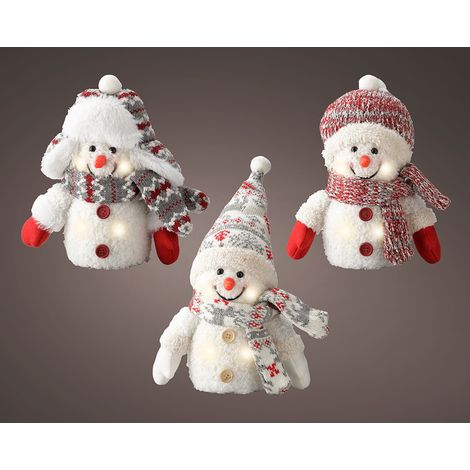 Adorno Navideño LED Muñeco de Nieve Lumineo 11 x 8 x 18 cm (1/2)