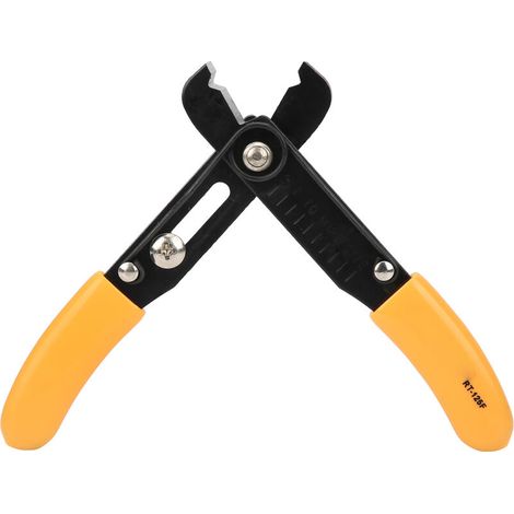 Adjustable wire stripper, simple and easy to use, for wires from 0.5 to 4 mm, yellow. (1/5)