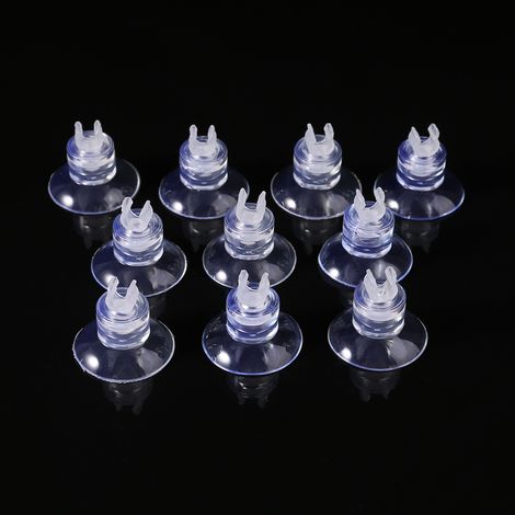 Lot de 10 ventouses pour aquariums, en plastique durable, 4 mm d'épaisseur, pour l'entrée et la sortie d'eau.-AquaForge
