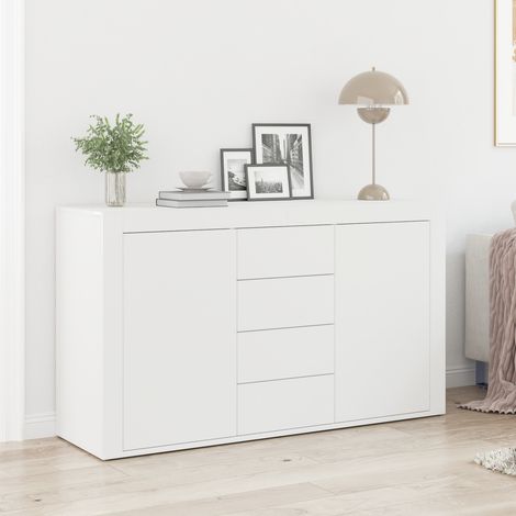 Sideboard mit Schubladen Weiß 120 x 36 x 69 cm Holzwerkstoff