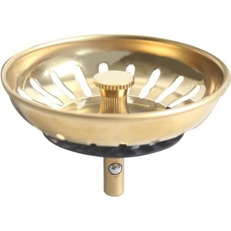 Bouchon de vidange en acier inoxydable pour filtre douche protecteur bonde rechange attrape cheveux et résidus alimentaires 1 pièce (1/4)