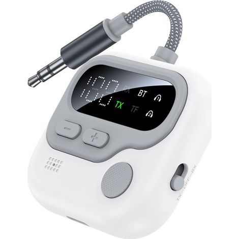 Adaptateur avec écran LED 5.4, émetteur-Récepteur, Prise AUX 3,5 mm, Carte TF, Lecture Audio Stéréo Hi-Fi pour TV, PC, Voiture. (1/2)