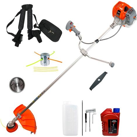 Decespugliatore Barra Fissa 28mm + Disco Trituratore + Testina Alluminio + Disco widia 40 + 1L Olio