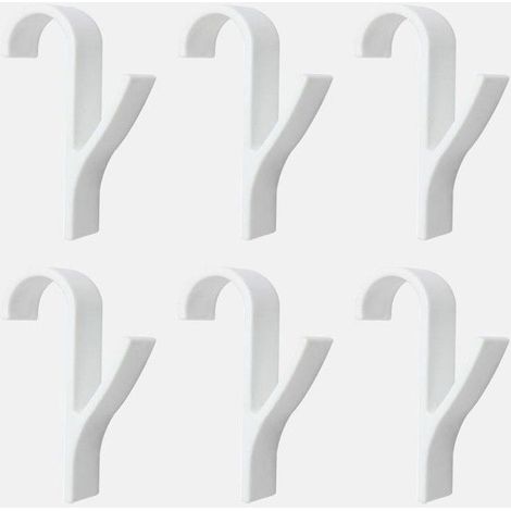 Crochet radiateur, Crochet radiateur sèche serviette, plastique blanc, Lot de 10 (1/5)