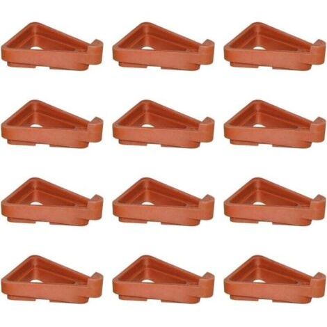 Porta-vasi triangolare, 12 pezzi porta-vasi invisibili, porta-vasi di plastica, piede per vaso per piante indoor e outdoor (1/4)