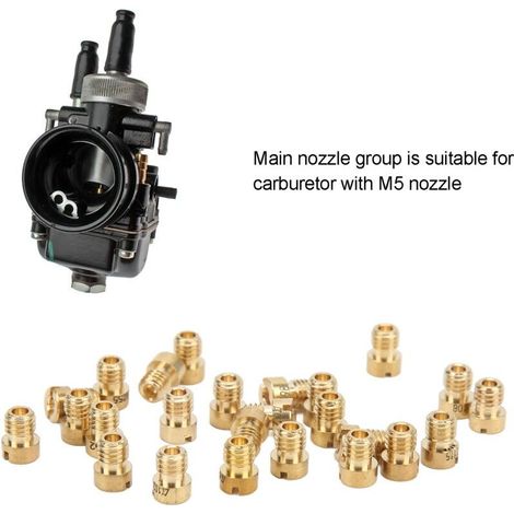 Hauptdüsen-Reparatursatz 55-115 M5 für Vergaser – 25-teilig, kompatibel mit Dellorto PHBG – Schnelle, werkzeuglose Montage – Robustes Metall (1/5)