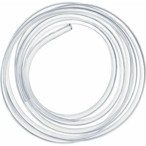 Tubo flessibile trasparente ad alta pressione da 3 metri, in PVC flessibile da 10 x 12 mm. (1/4)